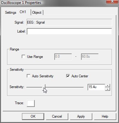 BioExplorer Oscilloscope Properties