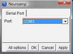 Selecting a Com Port in Cygnet