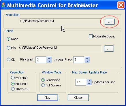 Multimedia Control for BrainMaster 